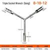 Multifunctional Y-Type Extended Socket Wrench Set