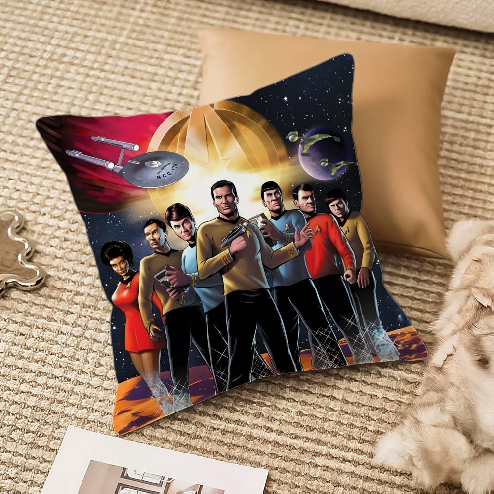 Fiction Entertainment Film S-Star Trek-MT Pillow Case Comfort Sofa Bed Silky Elegant Invisible Zipper Decorative Cushion Cover