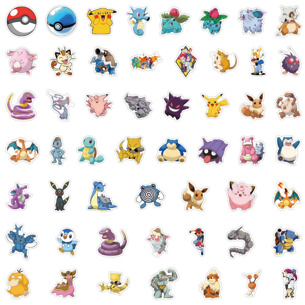 200 Pokémon Pikachu Waterproof Stickers for Kids: DIY Decoration for Notebooks and Phones