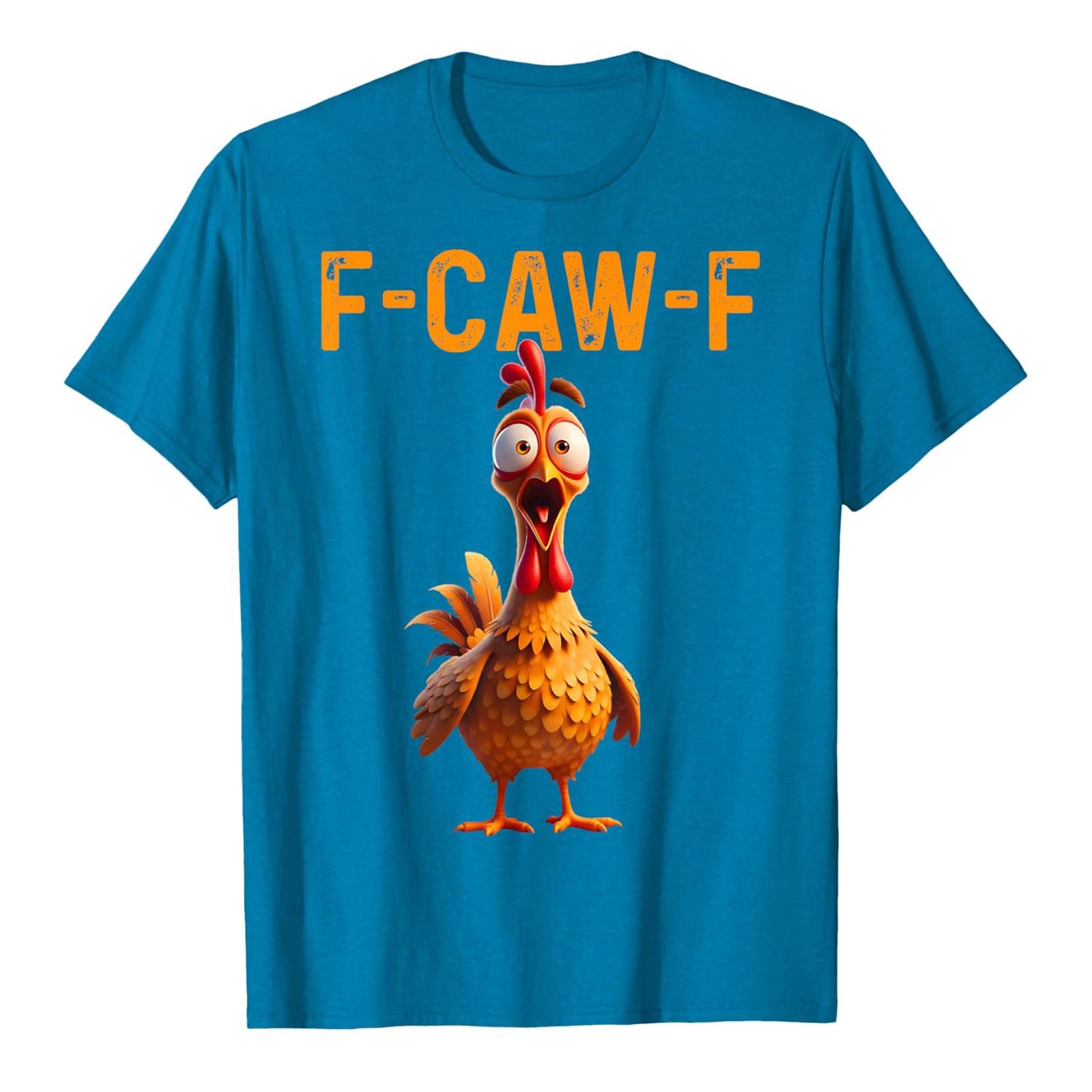 

Смешная футболка с петухом, кукарекающим F-Caw-F, и каламбуром XL синий