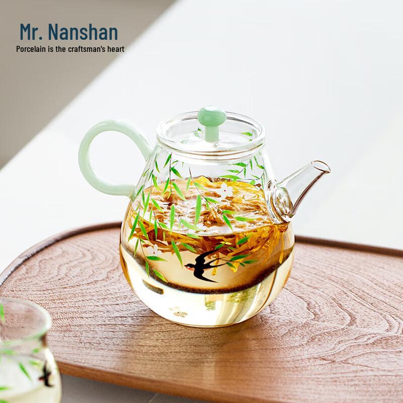 Nanshan Mr. Yan Gui Chun Decal Glass Teapot