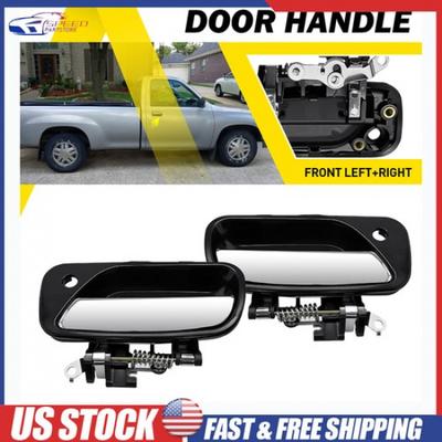 Front LH+RH Exterior Door Handle For 1993-98 Toyota T100 Chrome Lever TO1311135