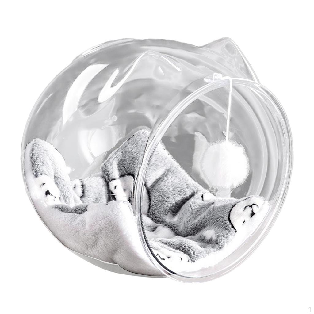 Space Capsule Cat Bed Stable Activity Center House for Kitten Cats Kitty Without Flannel Door