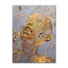 Abstract Metal Figure Statue Canvas Painting Poster and Prints Golden Portrait Sculpture Wall Picture for Living Room Home Decor