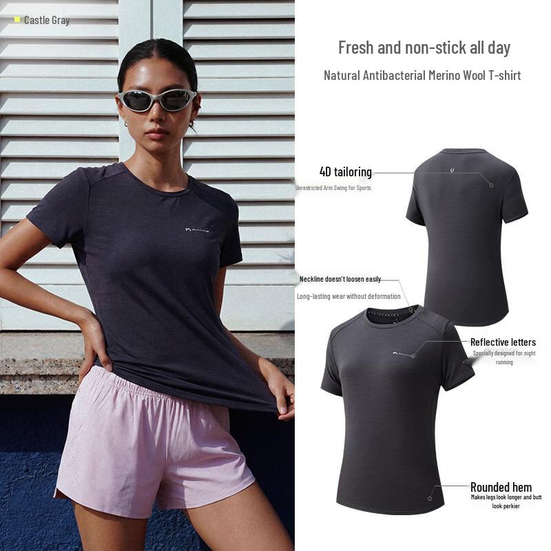ANTA Women's Merino Wool Quick-Dry Running T-Shirt