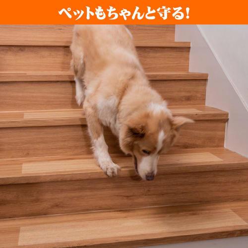 Spurtar Stair Non-Slip Mats, Transparent, 15 Sheets, 10cm x 60cm, Prevents Pets and Children from Falling, Customizable Cut, Transparent Anti-Slip Tap