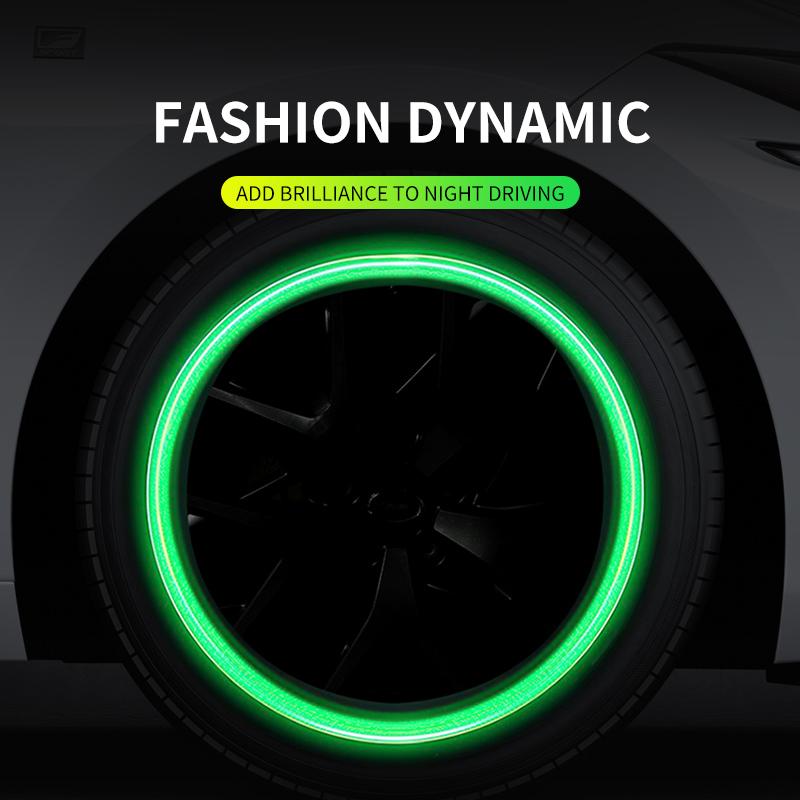 4PCS Luminous Car Tire Valve Cap Fluorescent Night Glowing Decor For Skoda Rapid Octavia A5 S Kodiaq Fabia A7 Octavia VII