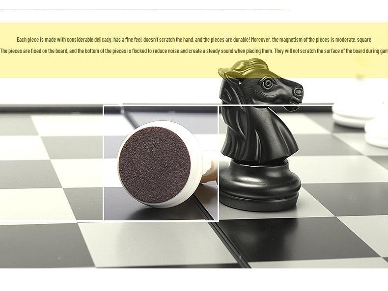 AIA UB Magnetic Folding Chess Set - Classic Educational Family Toy for Kids