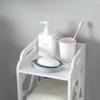 Toilettenpapierregal, durchbrochenes Säulenregal, weißer Badezimmer-Toilettenschrank