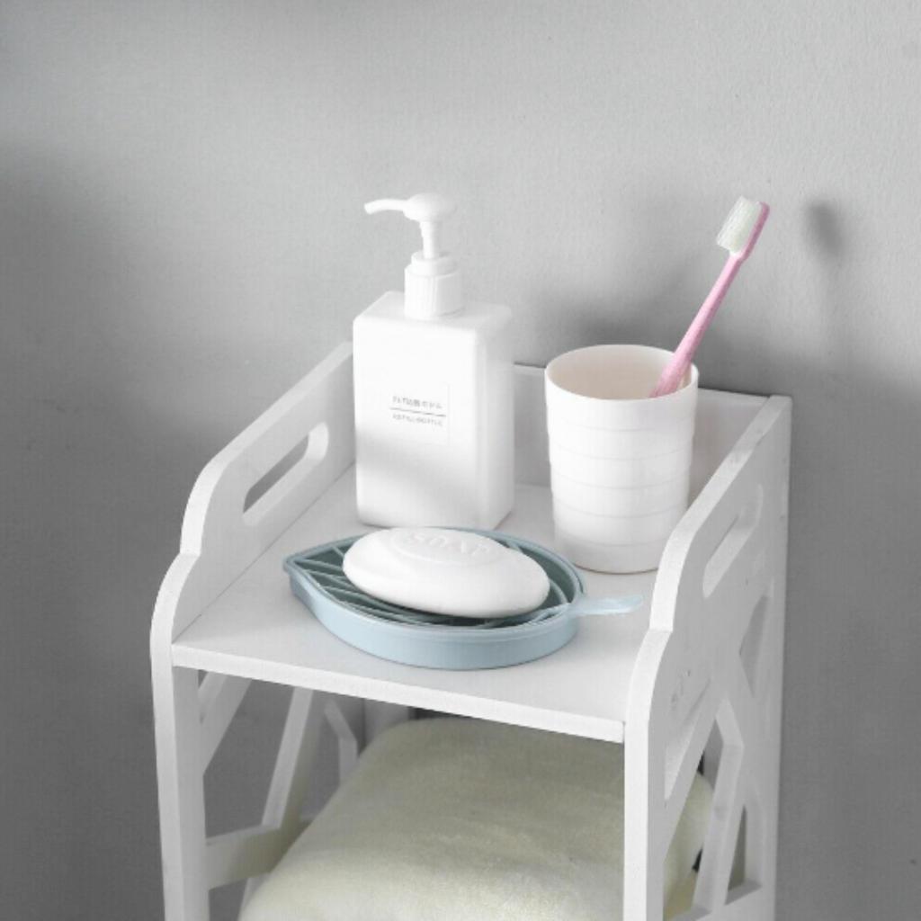 Toilettenpapierregal, durchbrochenes Säulenregal, weißer Badezimmer-Toilettenschrank