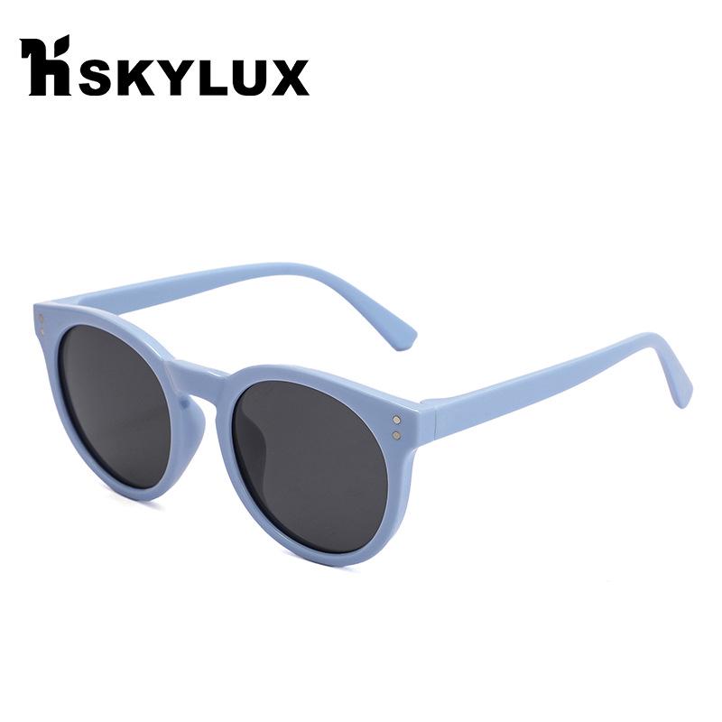 Children's Polarized Retro Round Sunglasses - Soft Frame, Anti-UV Protection, Unisex.