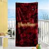 Rose Customize Text Beach Towel Super Soft Microfiber Quickdry Fabric Portable for SwimmingBeachCamping Travel Beach AccessoriesGym