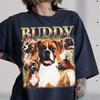 Custom Boxer Dog Bootleg Shirt, Personalized Dog Name Tee, Vintage Pet Photo Shirt, Dog Lover Shirt, Pet Face Tee, Dog Mom Gift