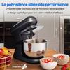 Robot pâtissier - MEDION - MD18420 - 1200 W - 5 L - 8 vitesses - Bol à glace - Noir