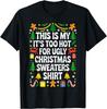 Merry Christmas Candy Cane Christmas Hat This Is My Christmas Funny Xmas PJs Unisex Unisex Gift Graphic Tshirts Fashion Allmatch