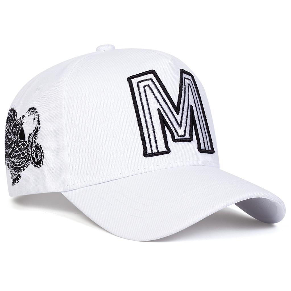 Unisex M Letter Embroidery Baseball Caps Spring And Autumn Outdoor Adjustable Casual Hats Sunscreen Hat Sports Cap