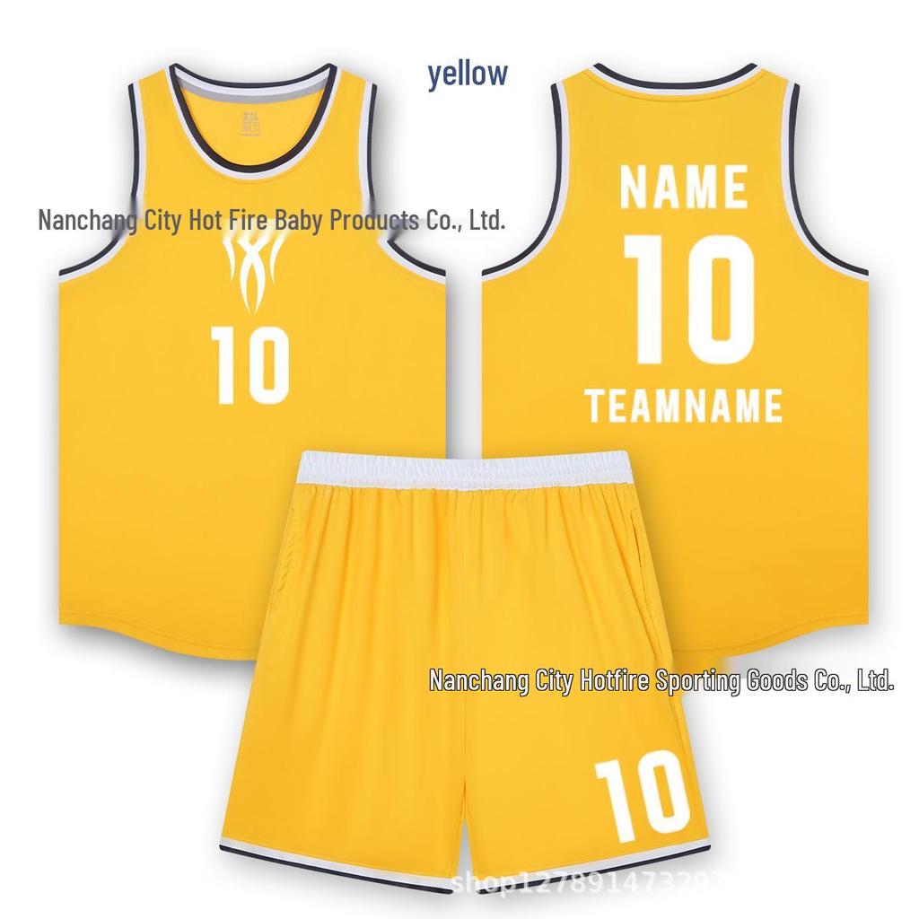 Customized Quick-Dry Basketball Uniform Set - Breathable Jerseys for Children & Adults, Men & Women Team Sports