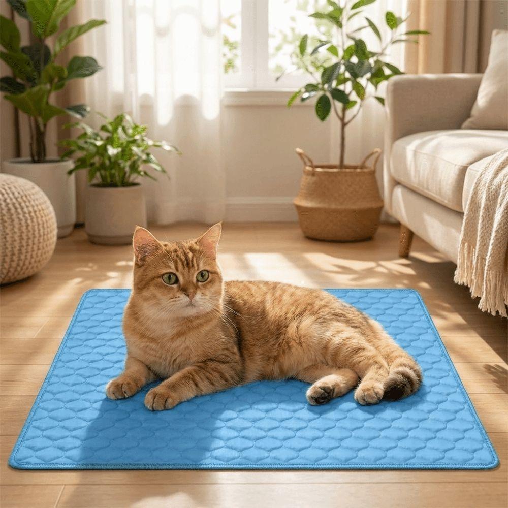 Nonslip Pet Cool Mattress Breathable Dog Sleeping Mat Kennel Liner Pet Ice Pad Indoor Use