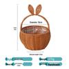Multifunctional Woven Rattan Style Flower & Picnic Basket