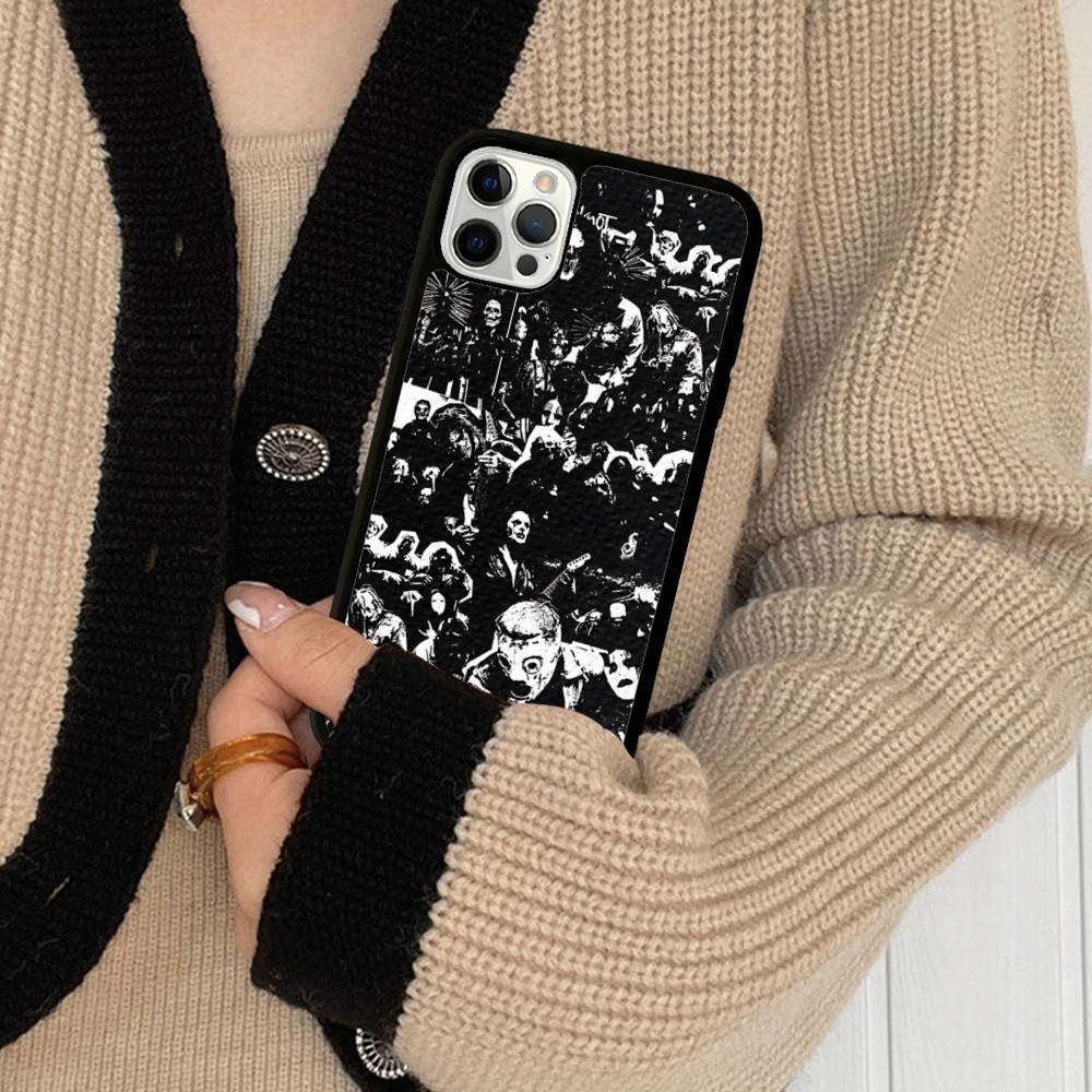 Pásek Cool-S-SlipknotS-S PC+TPU Ochranný kryt na telefon Pro IPhone 17 16 Pro Max 15 Plus 14 13 12 11 Kryt