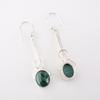 Natural Malachite Gemstone 925 Sterling Silver Jewelry Handmade Earrings 1.76" EE-171-24