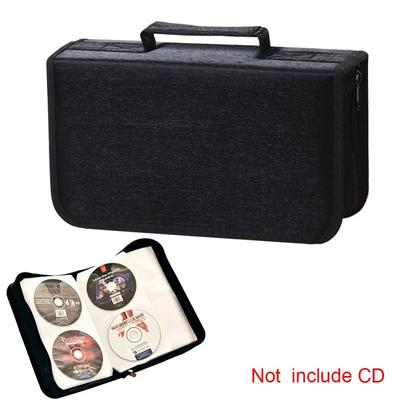 Borsa per CD con Cerniera per 128 Dischi Borsa per DVD Raccoglitore CD/DVD Scatola Porta CD CD