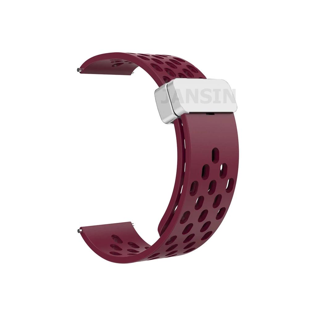 22mm Magnetic Silicone Strap For Amazfit Bip 6 5 5 Unity/GTR 2 3 4 Breathable For Amazfit Stratos/Balance/Pace Sports Wrist Belt