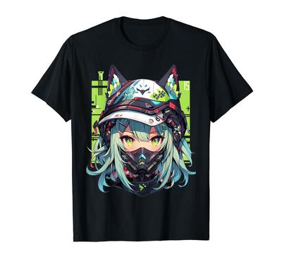 Manga Anime Estetický Cyberpunk Techwear Harajuku Tričko