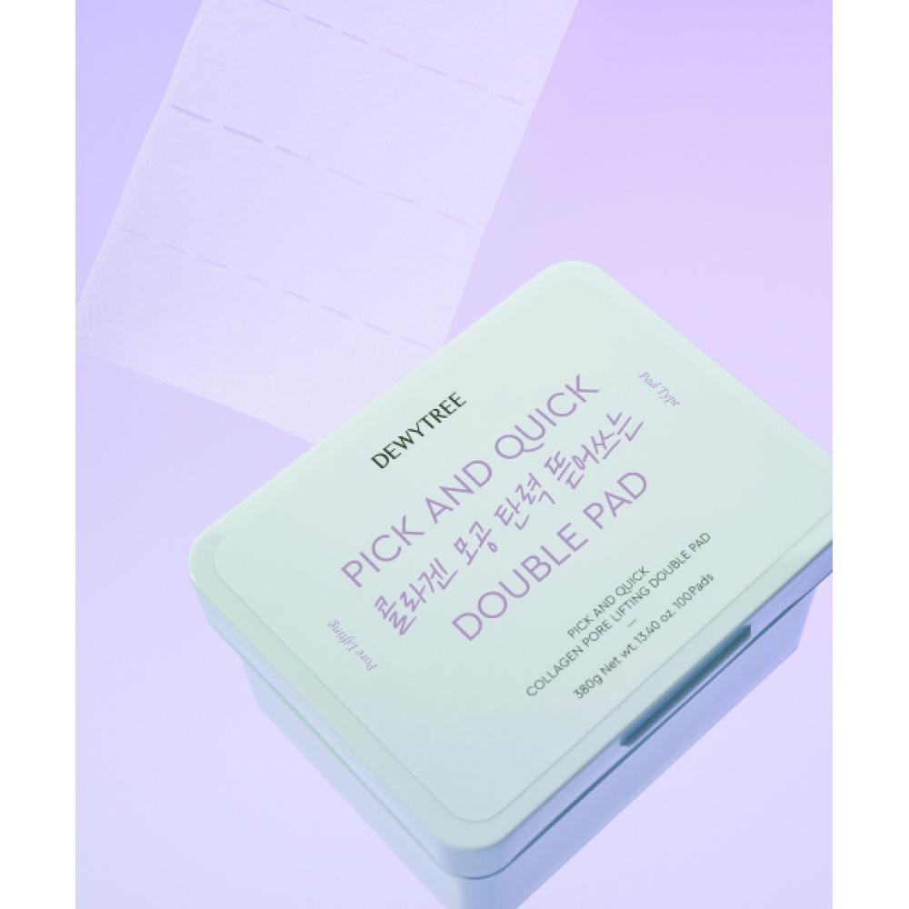Dewytree Pick   Quick Collagen Pore Tightening Double Pad  100 Sheets