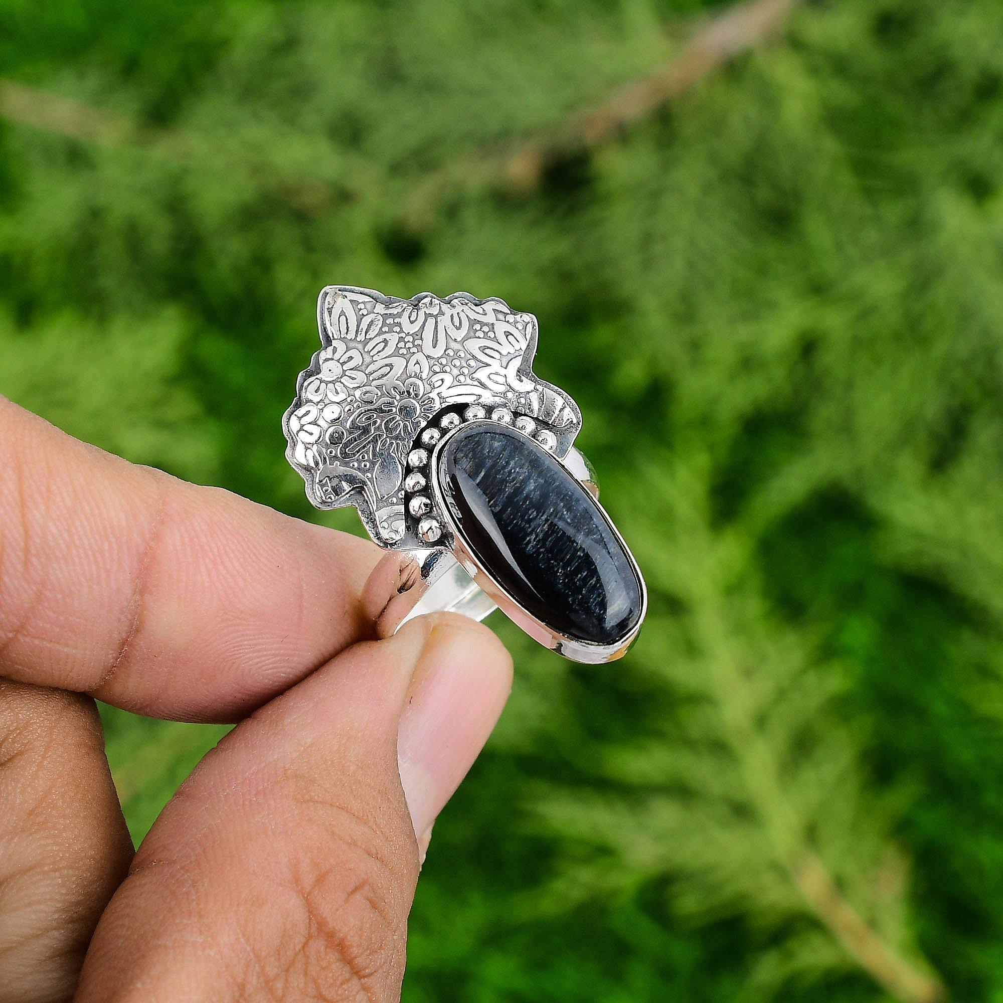 

Memorial Day Deal Oval Nellite Gemstone Promise Ring Size Yes Sterling Silver Adjustable