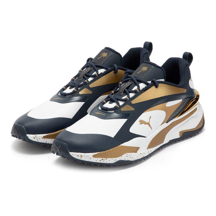 Puma X Ptc Gs-Fast Low Top Golf Shoes Men Sneakers Gold White 376501-01