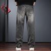 Jie Leinuo Men's American Retro Washed Loose Straight Jeans