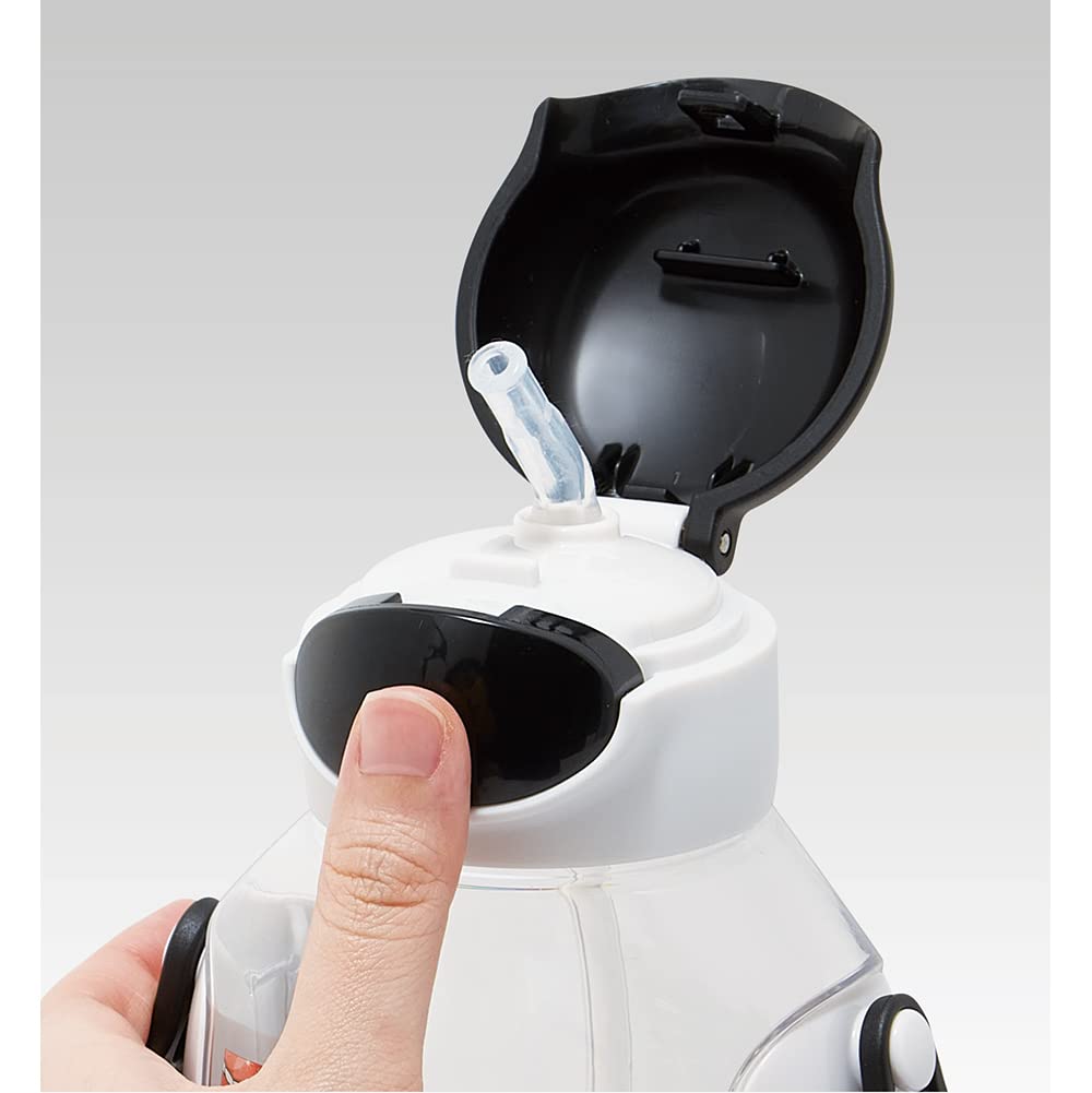 Bouteille d'eau Skater 530ml 23N pour Enfants PDSH6DX-A Pokémon avec Paille, Ouverture à Pression Unique,