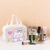 Portable Cartoon PVC Cosmetic Bag Ins Storage Bags Handbag Transparent Wash Bag  Travel