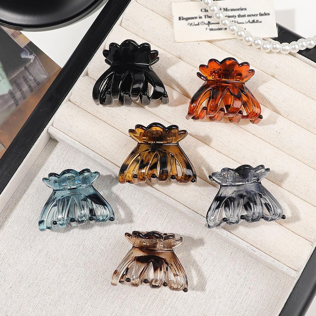 6 Pcs French Butterfly Hair Claw Clips,Small Leopard Hair Barrettes,Tortoise Bow Jaw Clips,Hair Accessory for Women Girls