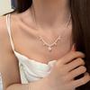 Elegant French Lace Zircon Pearl Pendant Necklace: Exquisite High-End Collarbone Choker