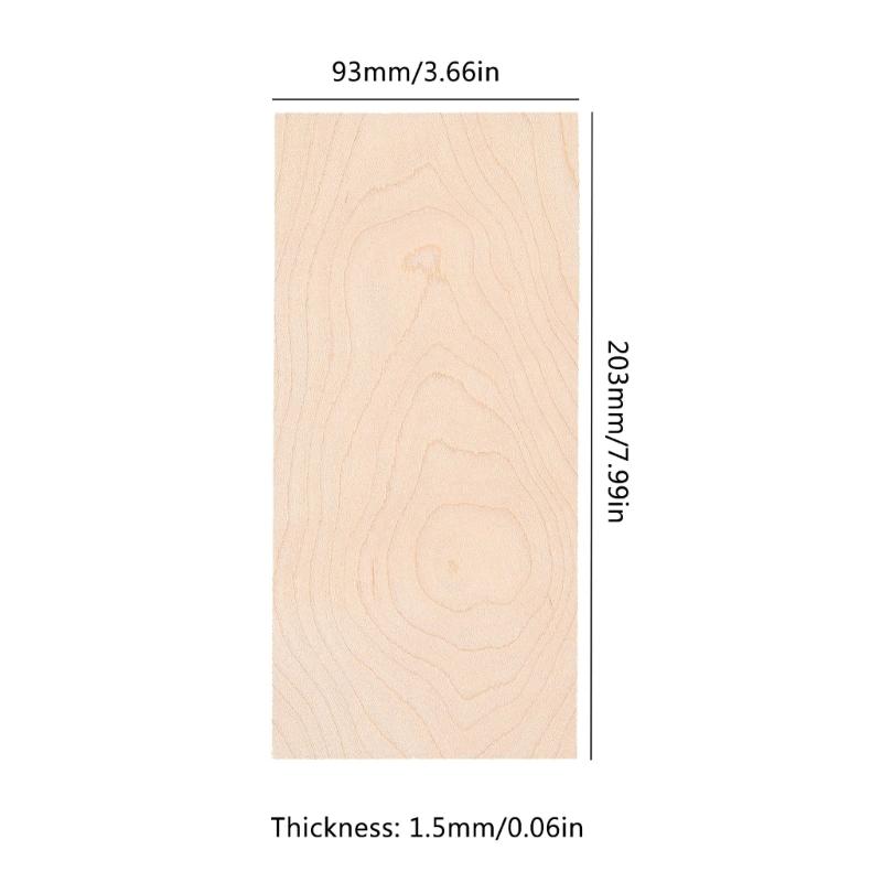 3 Pcs Maple Wood Guitar Head Veneer Shell Sheet Headplate Electric Guitar Neck Shims Plate Headstock Guitar Accessories
