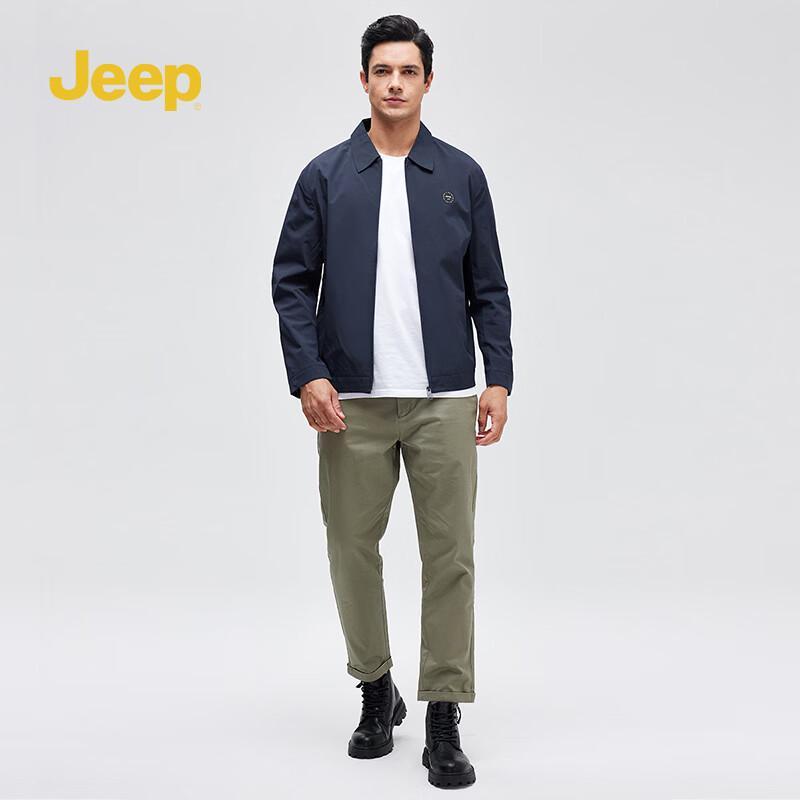 JEEP Men's Spring Autumn Lapel Business Jacket
