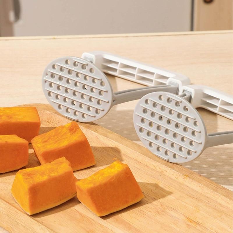 Manual Potato Masher Plastic Pressed Potato Smasher Portable Kitchen Tool for Babies Food, Fruit, Banana, Baking