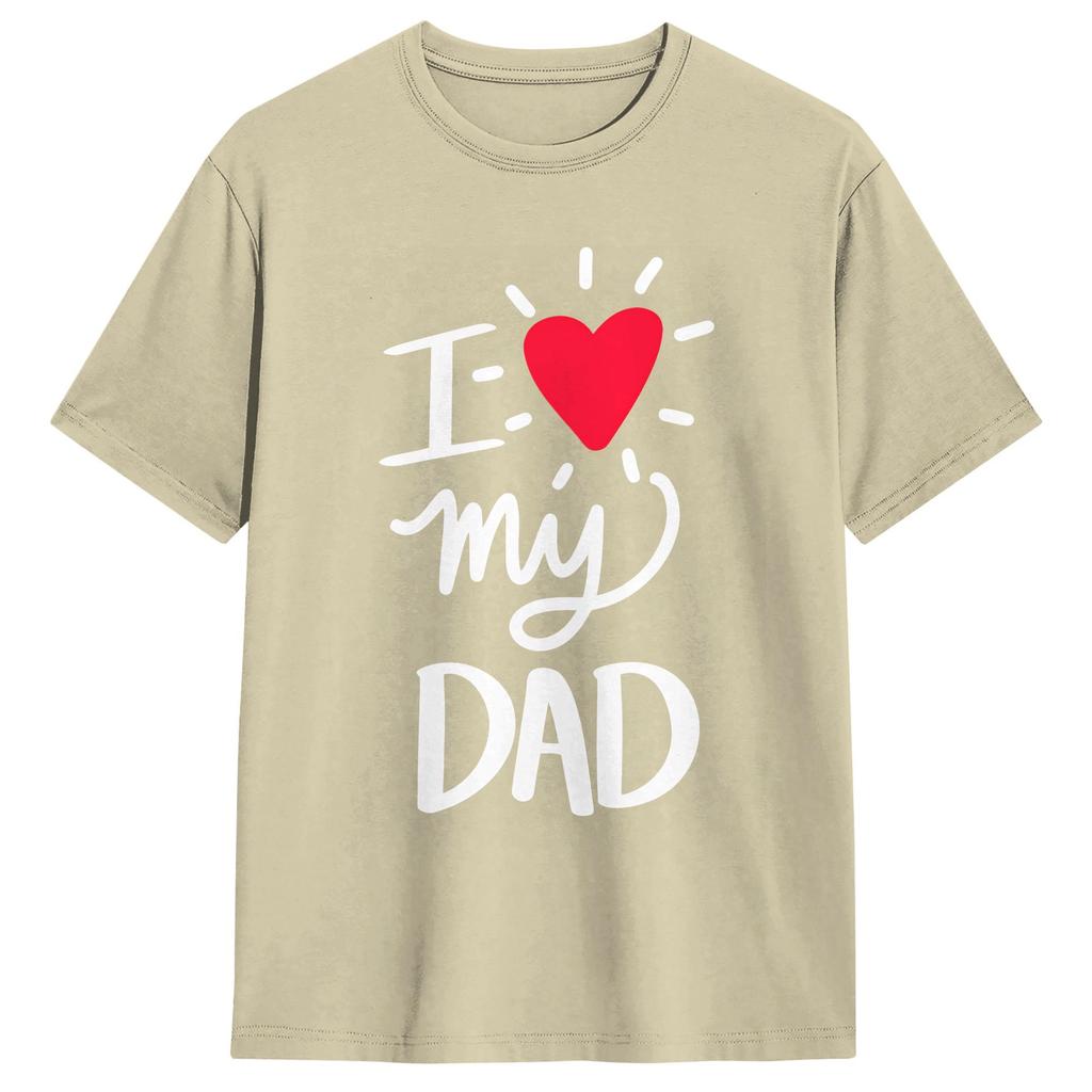 Fathers Day T Shirt Unisex Pure Cotton Novelty TShirts Round Neck Tees Short Sleeve Clothes Gift Idea