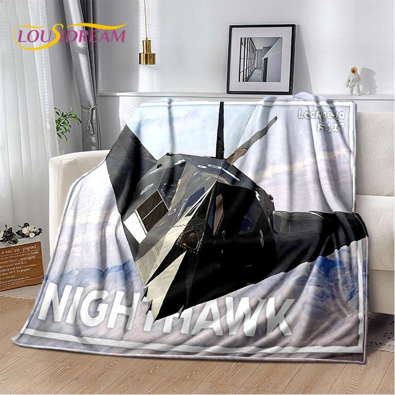Koc 3D Samolot Myśliwski Spitfire Sił Powietrznych, Miękki Koc Flanelowy do Domu Sypialni Łóżka Sofy Pikniku Biura dla Dzieci