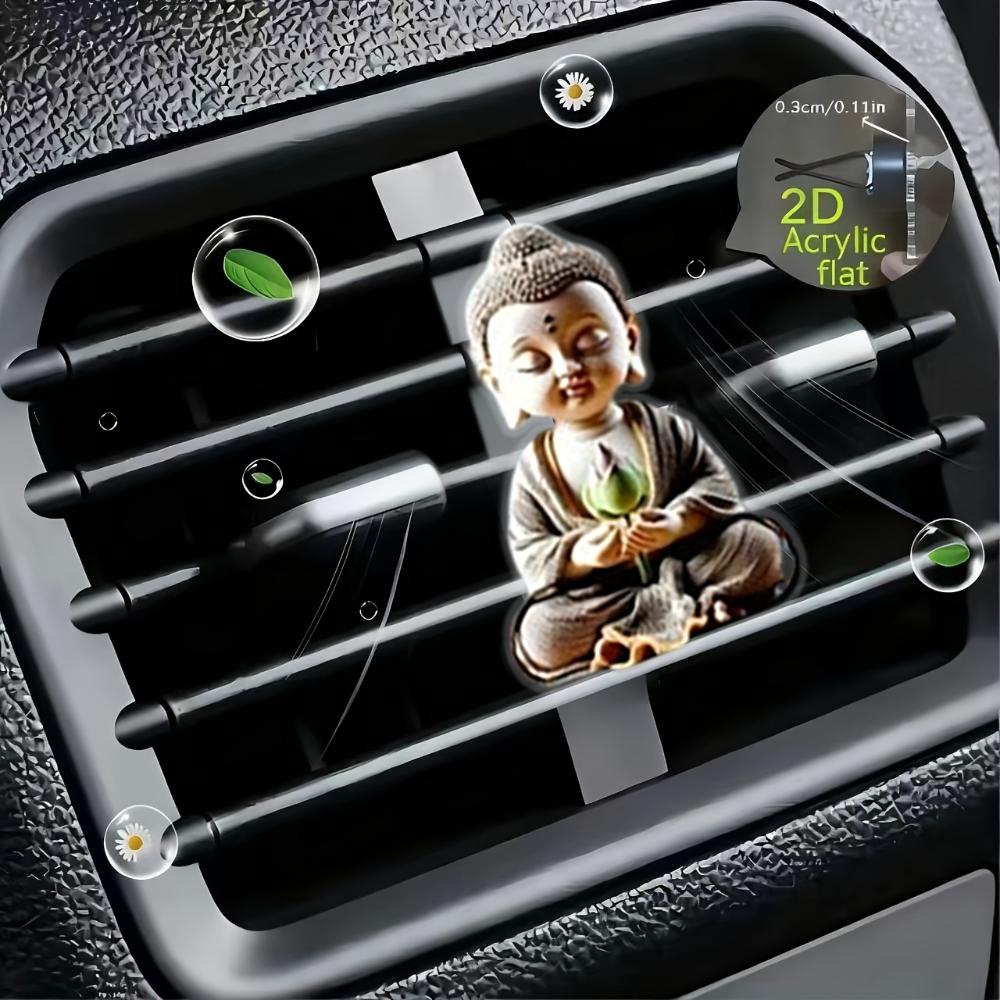 2D flat buddha car vent clip decorative diffuser (fragrance not included), car interior decoration, aromatherapy clip, ideal for holiday gifts
