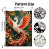 Kit de Peinture Phoenix Art Perle DIY Broderie Strass Cristal 5D pour Décoration Murale Chambre Salon Artisanat Fait Main