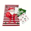 Christmas Kitchen Towels Hand Towels Xmas Santa Dish Towels Christmas Decorative Towel Gifts for Kitchen Holiday Xmas Bathroom