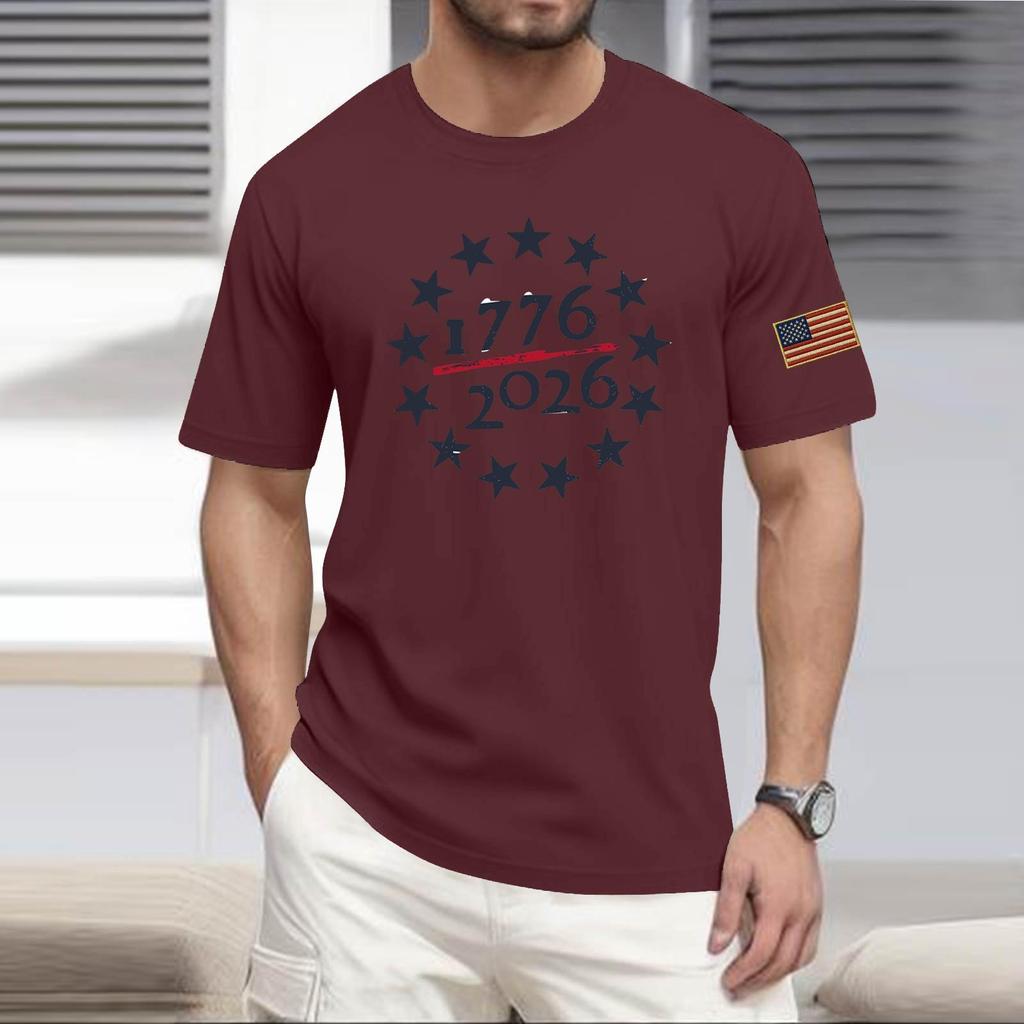 Herren Casual Rundhals Leichtes Kurzarm Oberteil