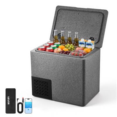 VEVOR 12 Volt Refrigerator, 21.1 QT/ 20L Car Fridge, Portable Ultra-Light EPP Freezer, APP Control Electric Compressor, 12V/24V DC