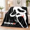 Scream Ghostface Flannel Throw Blanket Soft Warm Cozy For Sofa Bed Indoor Home Bedroom Use