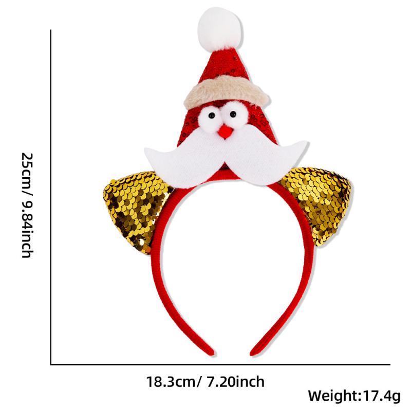 Cartoon Weihnachten Kopfschmuck Niedliche Hirschohr Geweih Haarnadeln Haarspangen Weihnachtsmann Schneemann Stirnband Haarband Kinder Kopfschmuck