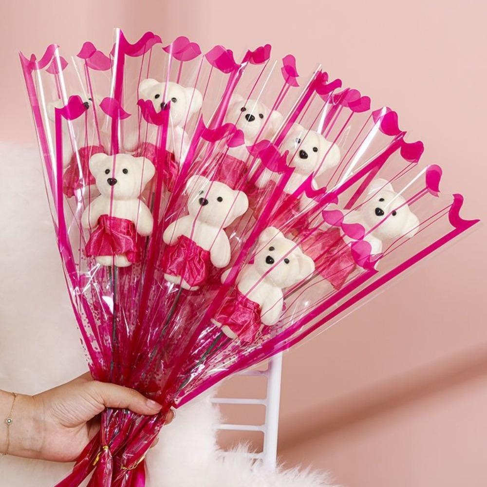 Soap Flower Artificial Rose Flowers Plush Toy Bear Bouquet Decoration