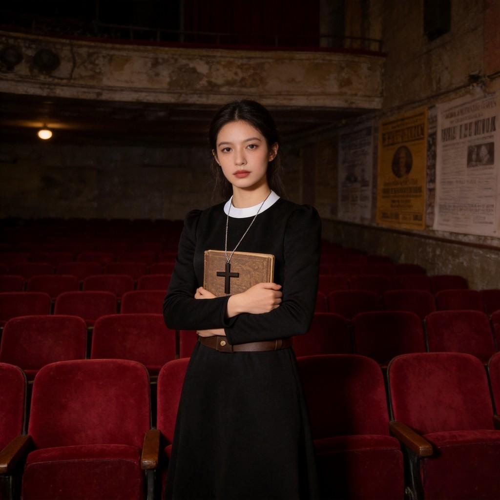 The Nun 2 Cosplay Costume For Halloween With Polyester Dress For Stage Performance